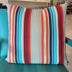 Good Company Wares multicolor stripe pillow. 20”x20” insert included. NWT.